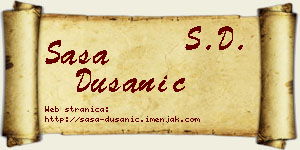 Saša Dušanić vizit kartica